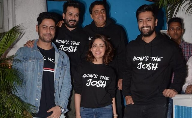 The entire Uri team sport 'How's the Josh' hoodies to celebrate Uri's success at the box-office The entire Uri team sport 'How's the Josh' hoodies to celebrate Uri's success at the box-office